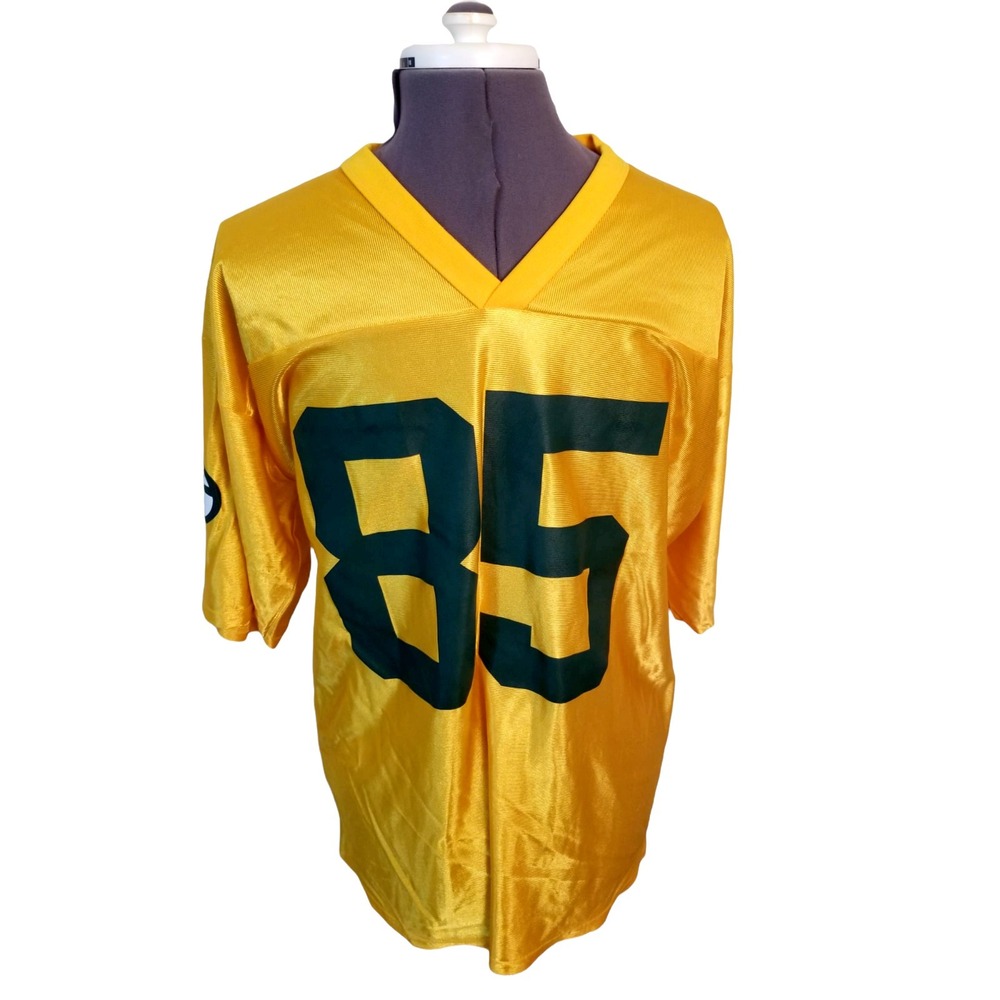 NFL Team Apparel Green Bay Packers Yellow Men's Shirt Size L Greg Jennings #85